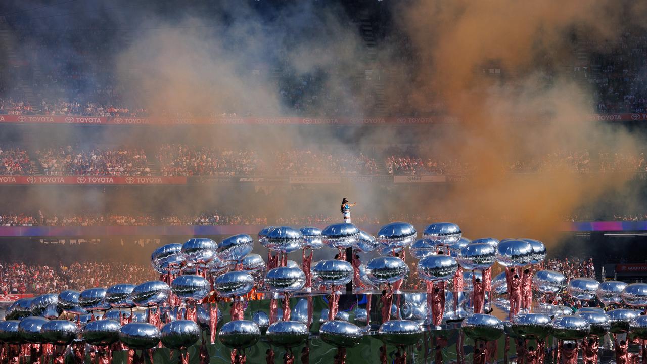 MELBOURNE, AUSTRALIA – NewsWire Photos – 28 September, 2024 AFL GRAND FINAL Katy Perry performed before the grand final Sydney Swans vs. Brisbane Lions Picture: NewsWire/Nadir Kinani