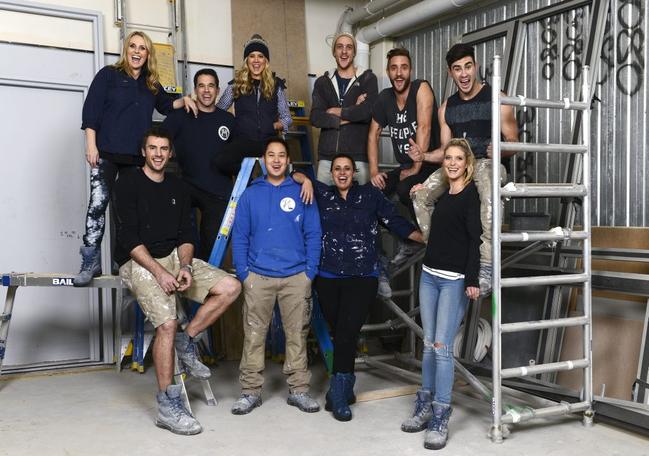 The Block Glasshouse teams, from left, Dee and Darren, Michael and Carlene, Chris and Jenna (front), Shannon and Simon and Max and Karstan. Picture: Martin Philbey