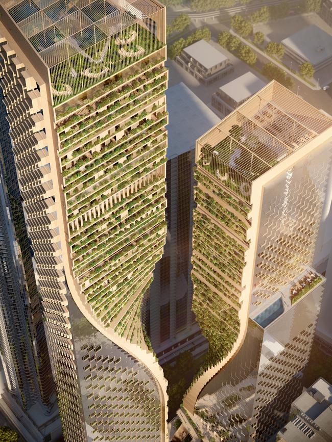 The plans have been dubbed “Green spine”. Designer: UNStudio x Cox