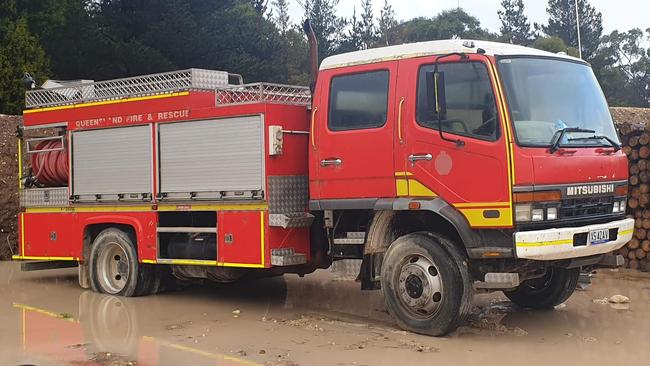 The Mitsubishi fire truck was stolen from a business site on Marte Siding Road, Compton. Picture: SAPOL