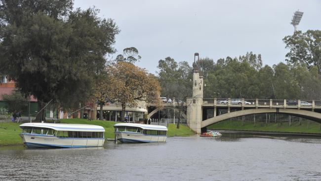 The Adelaide Bridge over the Torrens River, Adelaide. Picture: File