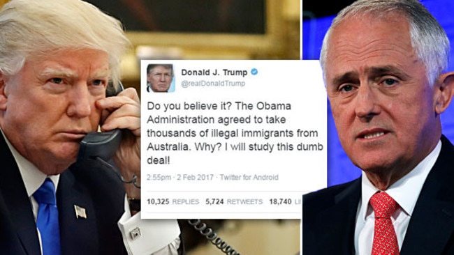 US President’s explosive phone call with Australian Prime Minister Malcolm Turnbull made headlines around the world. Picture: Supplied