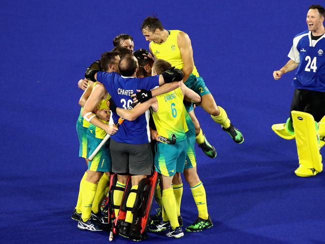 Australia celebrate victory in the Men's gold medal match