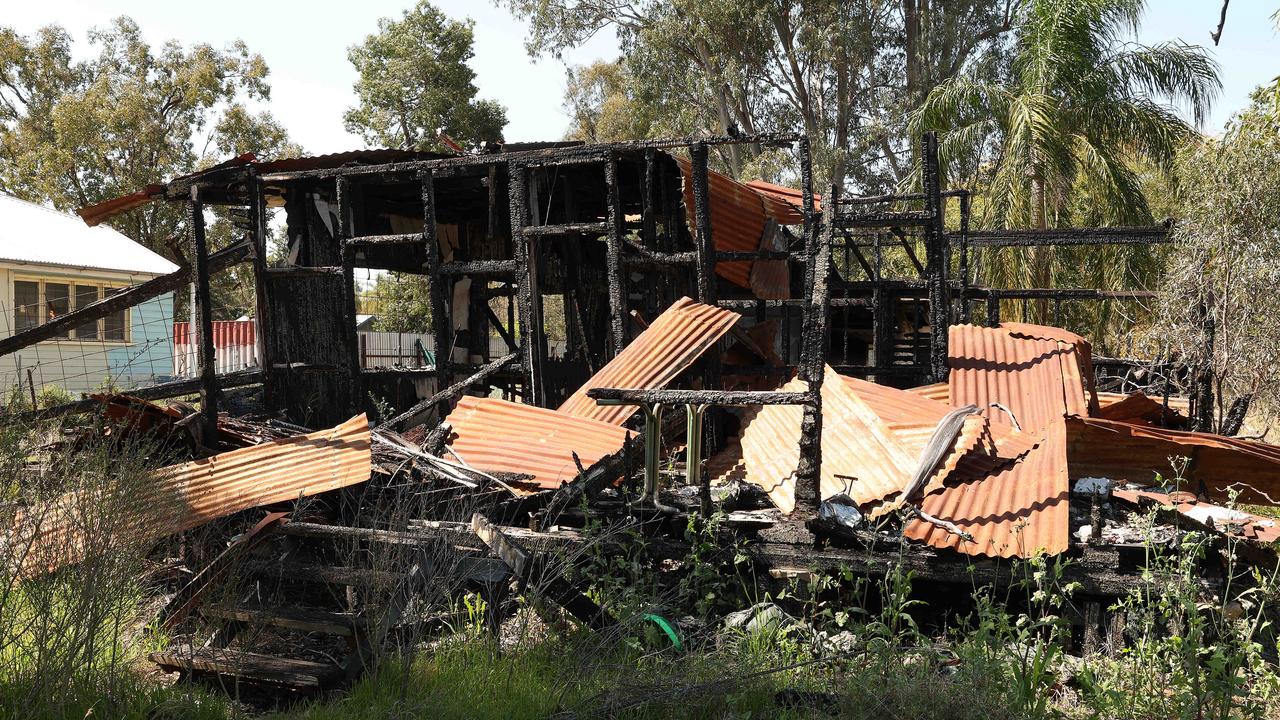 Burnt out home in Boggabilla near Goondiwindi. Picture: Liam Kidston