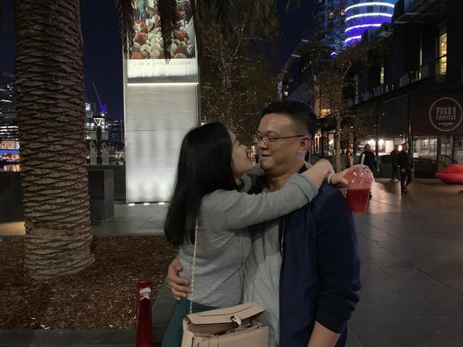 Jessie Qin tendered this photo of her and Barry Wang during the defamation trial where she asked him if he knew in this photo she loved him. Court Supplied images