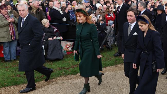 Sarah was last seen in public on Christmas Day when she joined the rest of the family walking to St Mary Magdalene’s church, the first time welcomed back into the royal’s inner sanctum since 1991 Picture: Adrian Dennis/AFP