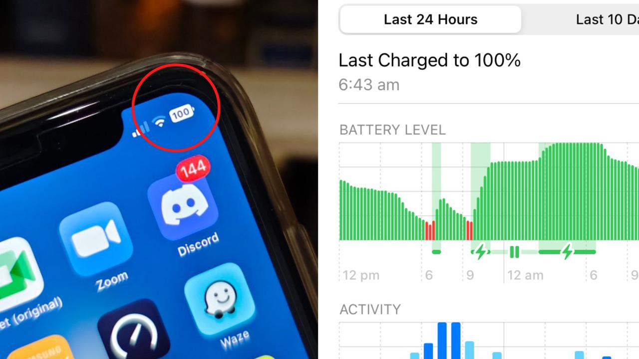 Apple users have noticed that their battery has drained on their devices since installing the iOS 16 update. Picture: Twitter / @sondesix