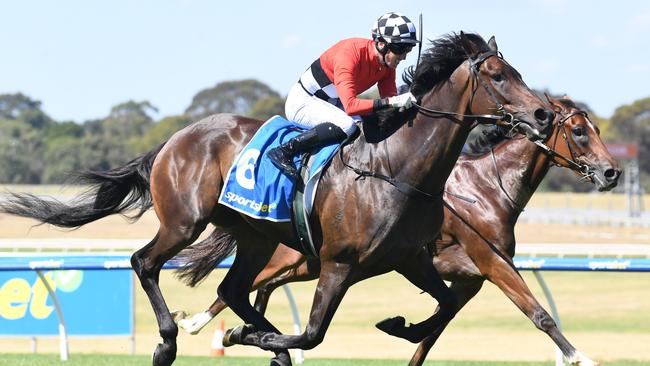 Ryan Hurdle and Revelare will shoot for their fourth straight win when they again combine at Flemington on Saturday. Picture: Racing Photos