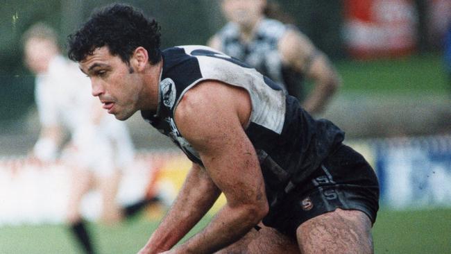 Footballer Mark Williams in his last year of playing for Port Adelaide Magpies Aug 1992. (Pic by staff photographer Neon Martin)