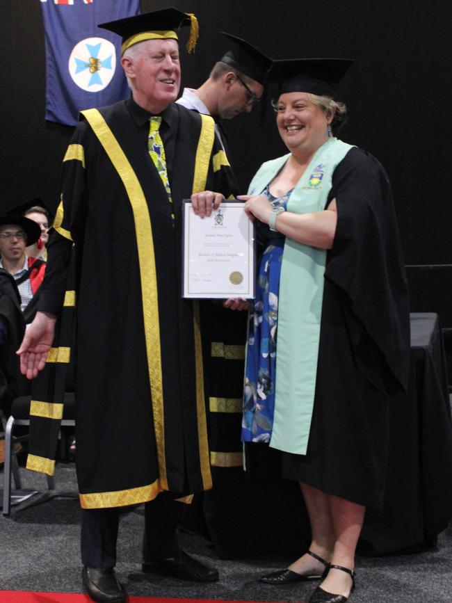 Jacinda Lyons graduated with a Bachelor of Medical Imaging with Distinction at the CQUniversity graduation ceremony in Bundaberg on December 14, 2023.