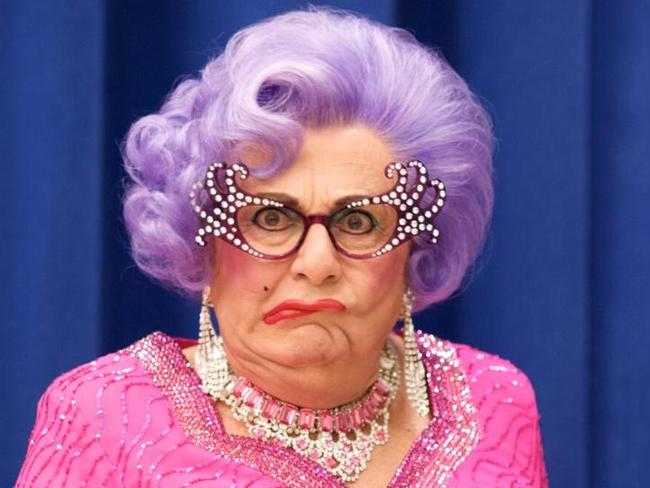 Hello possums … One of the greatest exporters of Australia humour and language, Dame Edna.