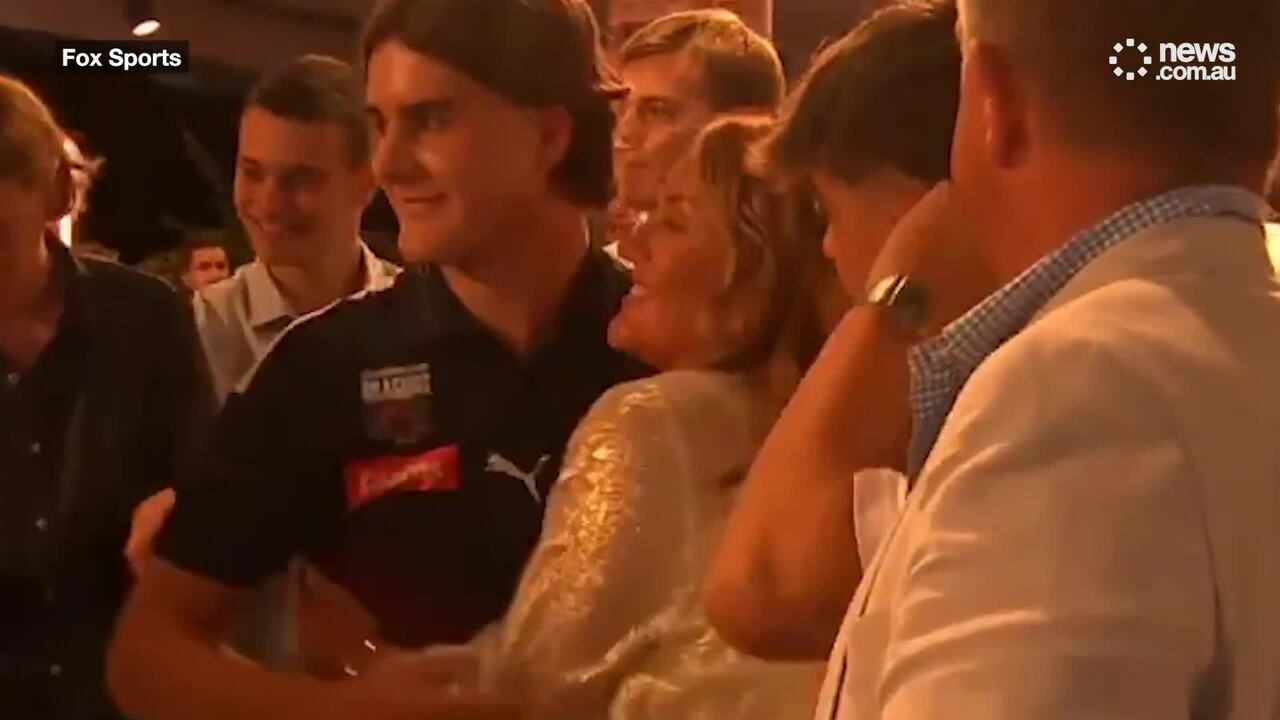 AFL draftee looks gutted to be picked by club