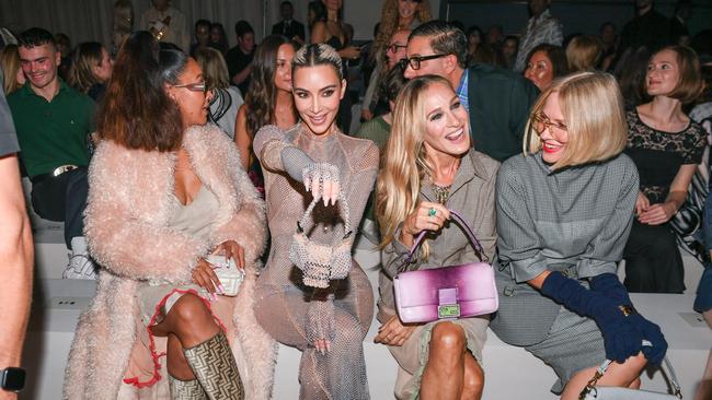 At New York Fashion Week are Lala Anthony, Kim Kardashian, Sarah Jessica Parker and Naomi Watts.