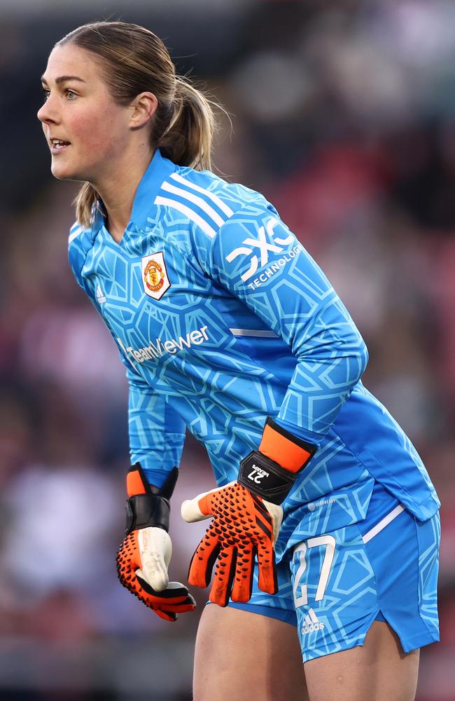 Mary Earps of Manchester United. (Photo by Naomi Baker/Getty Images )