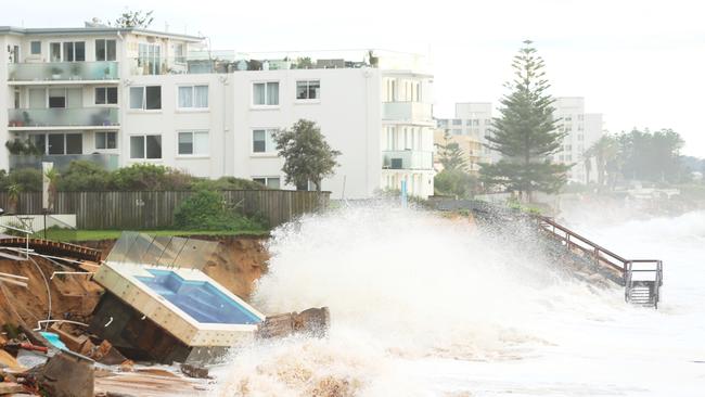 The Collaroy beach front was severely undermined by June storms. Picture: John Grainger.