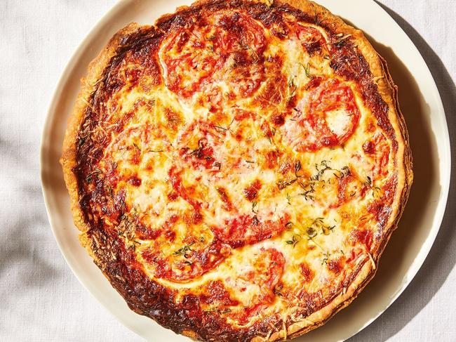 Top chef Danielle Alvarez's tomato, onion and cheddar tart.