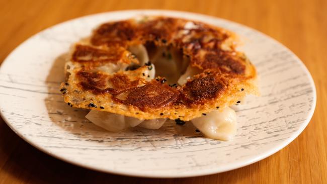 Pot Sticker Dumpling House’s pan-fried pork dumplings with their crisp, lacy edges and tender filling are a big crowd favourite. Picture: MIREILLE MERLET