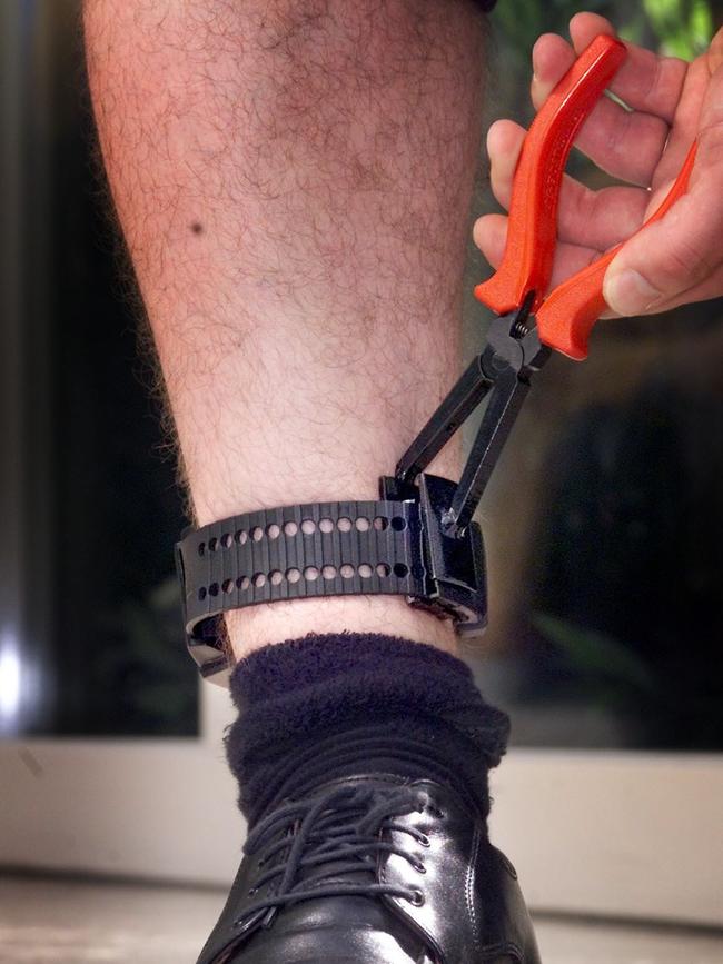 David Champion cut the bracelet off before handing himself into authorities after eight days. Picture: File