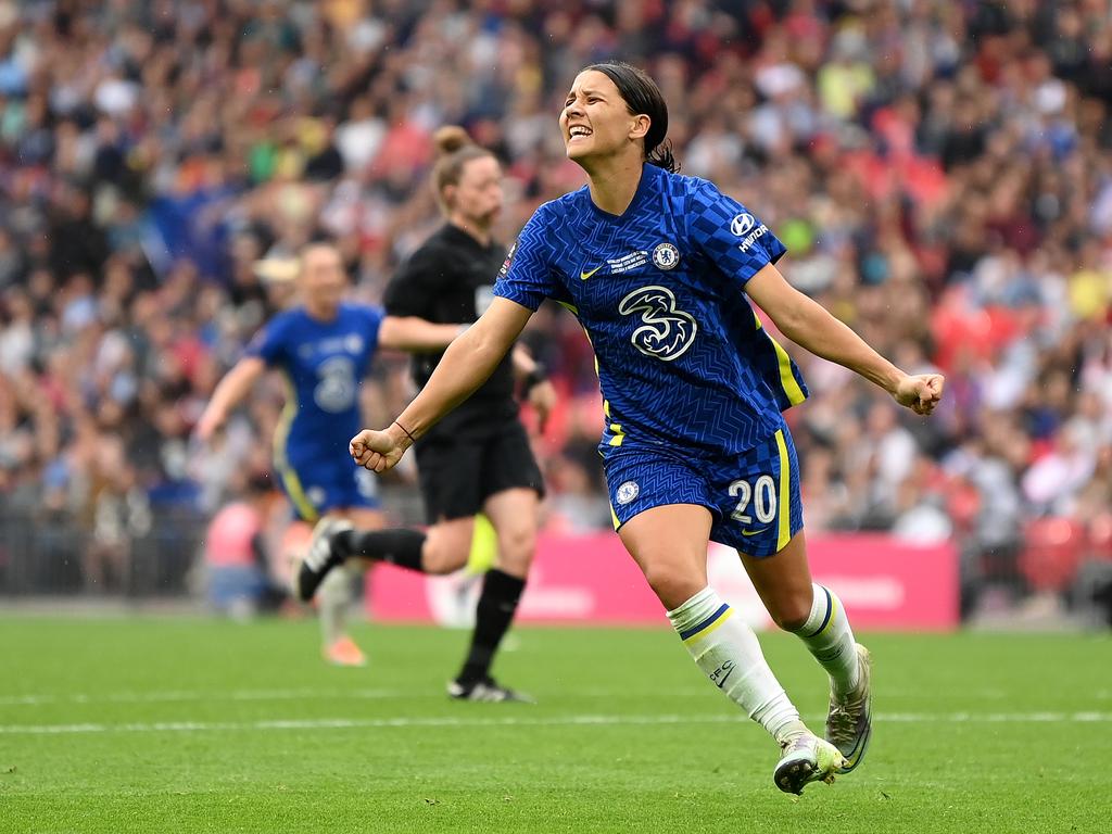 Sam Kerr has taken at the PFA player of the year award. Picture: Michael Regan/Getty Images