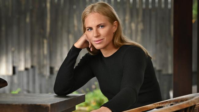 Olympic swimmer Emily Seebohm at her home in Hendra, Brisbane. Picture: Lyndon Mechielsen