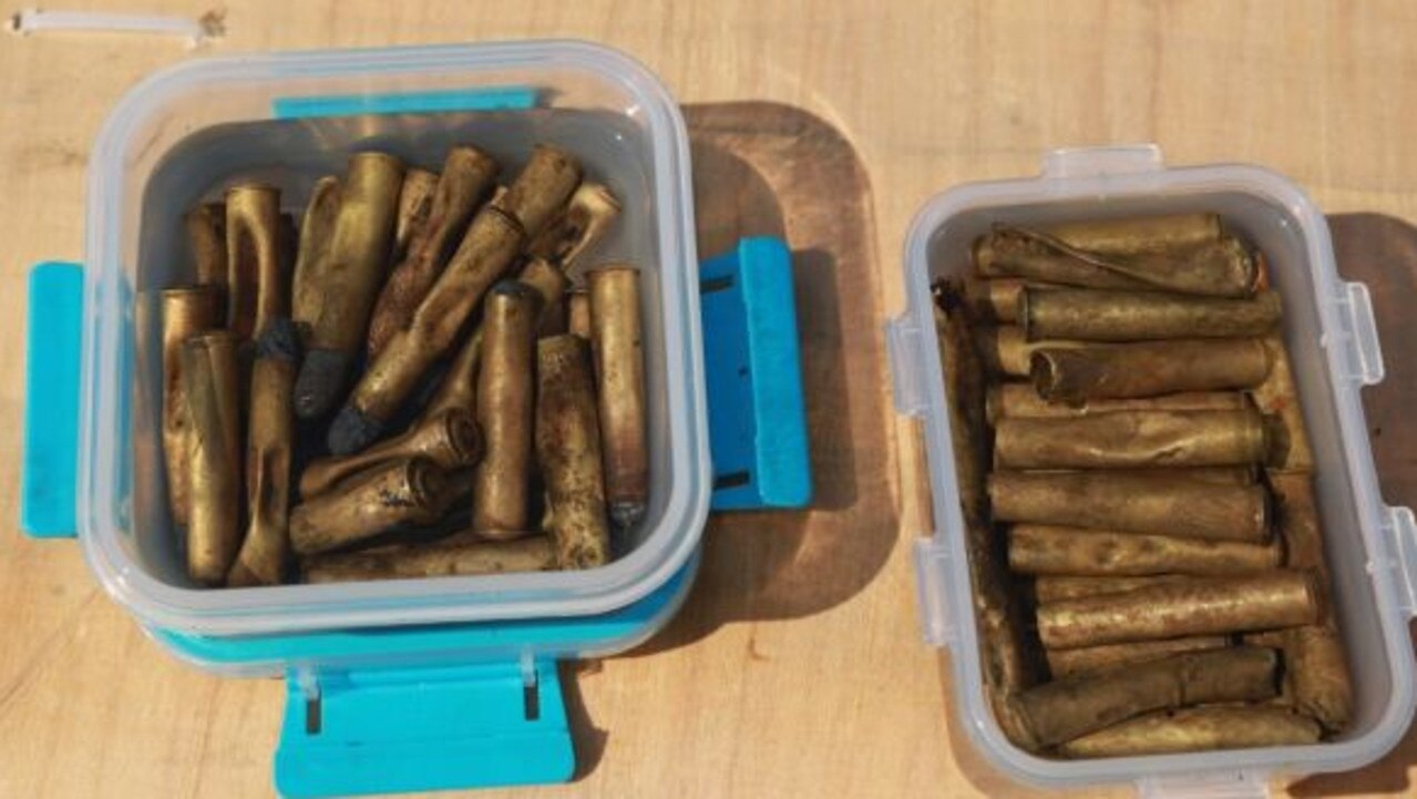 Bullets recovered from the Jingyuan wreck site.