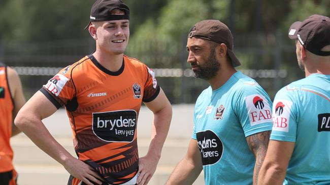 Lachlan Galvin and Benji Marshall. Picture: Tim Hunter.