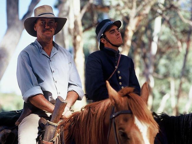 Gary Sweet (left) in the 2002 film The Tracker. Picture: Supplied