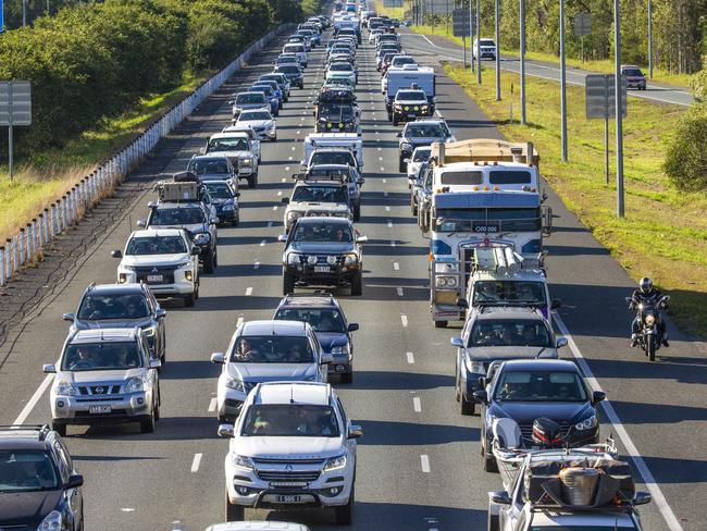 The Sunshine Coast section of the M1. Congestion busting is a key plank of the LNP’s policies.