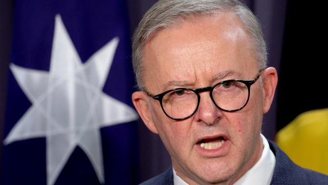 Prime Minister Anthony Albanese has labelled Mr Morrison’s actions “disgraceful”. Picture: David Gray/Getty Images