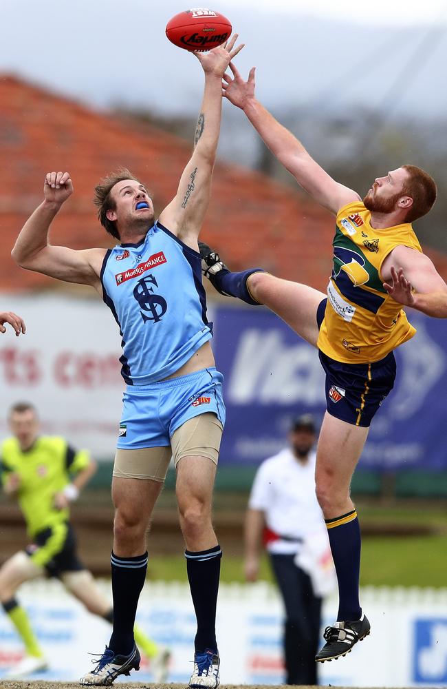 Towering Tasmanian Sturt ruckman Jack Osborn. Picture: Sarah Reed