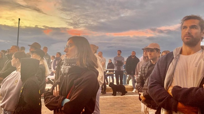 Crowds gather for the Coogee Anzac Day dawn service. Picture: Wendy Fitzgibbon