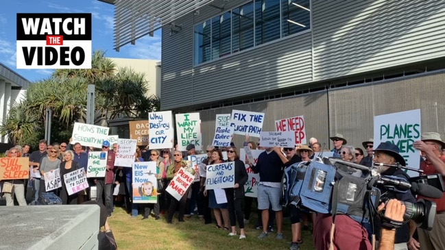 Aircraft noise protest at Brisbane Airport Corporation