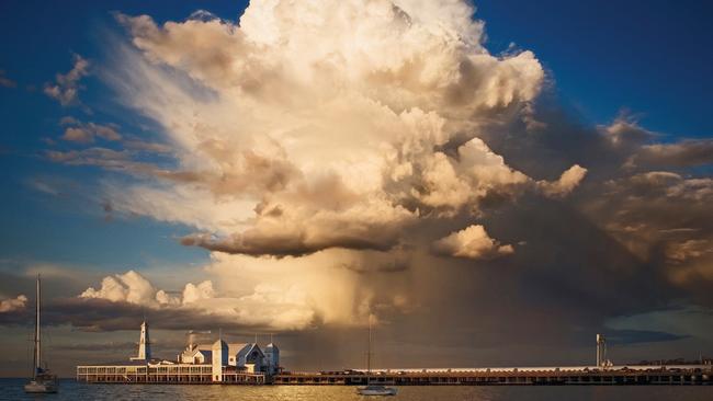 MUST NOT PUBLISH ON ANY PLATFORM UNTIL NOVEMBER 5TH 2014 ***HEAVY FEES APPLY IF USED PRIOR TO AGREED DAY*** PLEASE CREDIT PHOTOGRAPHER AND ACCOMPANY WITH EDITORIAL COVERAGE OF THE CALENDAR October After a brief hailstorm in Geelong, Victoria. Photograph: Peter Marin Photography Peter Marin waited out a hailstorm in his car on the Geelong waterfront, then walked up Western Beach to see ‘what kind of light was going to be produced’ in the wake of the storm. ‘The sun, which was behind me, was starting to shine through a gap in the clouds,’ says Peter. ‘This lit up the main storm cloud, which was looking pretty spectacular. Right time, right place.’ Hail forms when very cold water droplets within a cloud freeze. The resulting ice particles circulate in the cloud and grow as more water freezes onto them. Strong updrafts within severe storms can allow this process to continue until large hailstones are formed. Peter used a Canon EOS 30D camera, at a focal length of 17 mm.