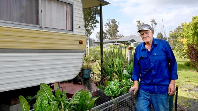 Retired farmer Frank Condello, a victim of the Black Summer bushfires, is still haunted by the devastation of that day. Picture: Jeremy Piper