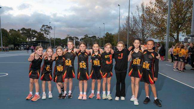 St Joesphs Yellow under-11 netball team.