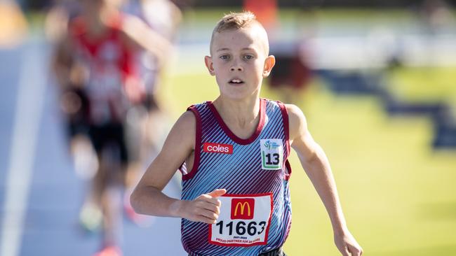 Trent Alley at the NSW Little Athletics Championships at Homebush last month.