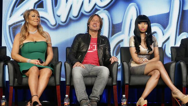 Mariah Carey, from left, Keith Urban and Nicki Minaj from 'American Idol'