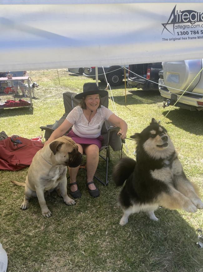 Bullet, Karen Phillips and Adyna at the Lang Lang Pastoral Agricultural and Horticultural Show on Saturday, January 18, 2025. Picture: Jack Colantuono