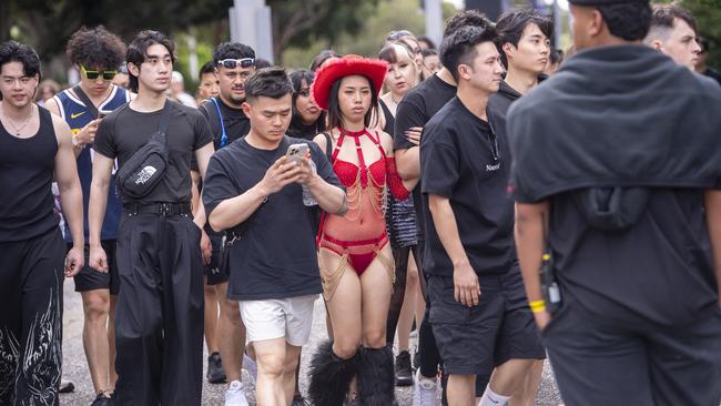 Festival-goers at the Knockout Festival at Sydney Olympic Park. Picture: NewsWire / Jeremy Piper