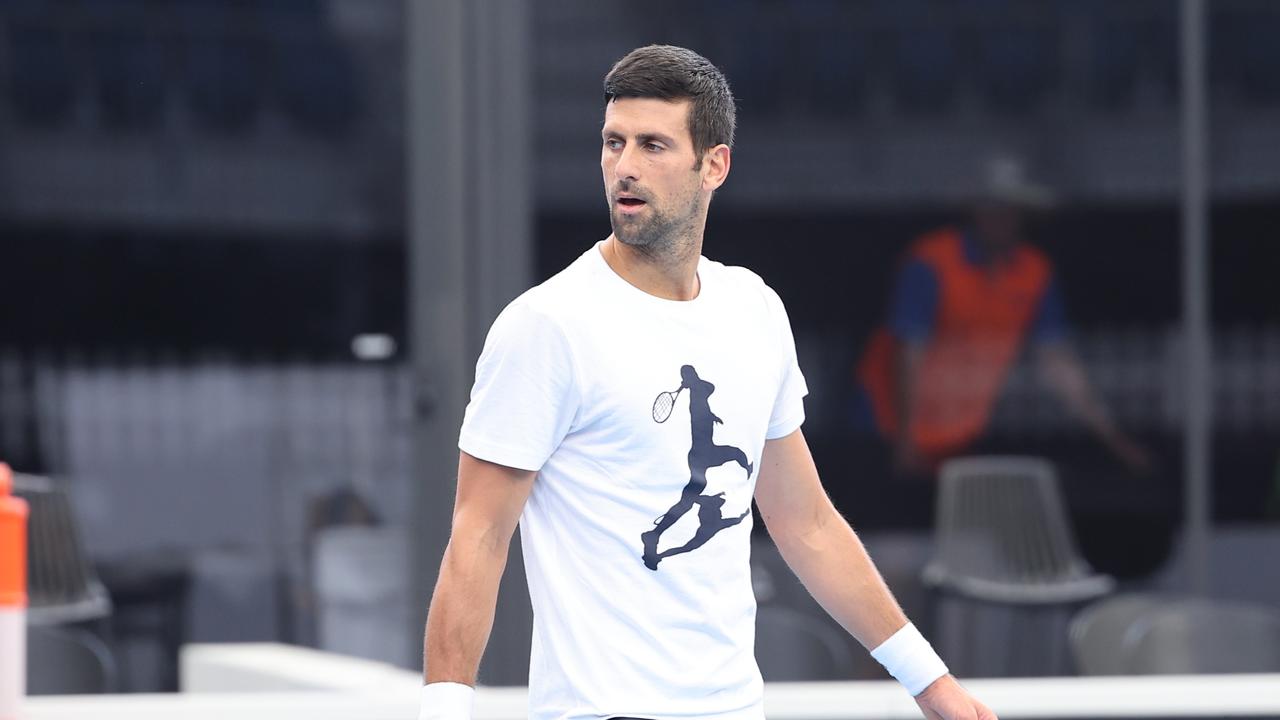 Novak Djokovic Australian Open Djokovic completes onehour training