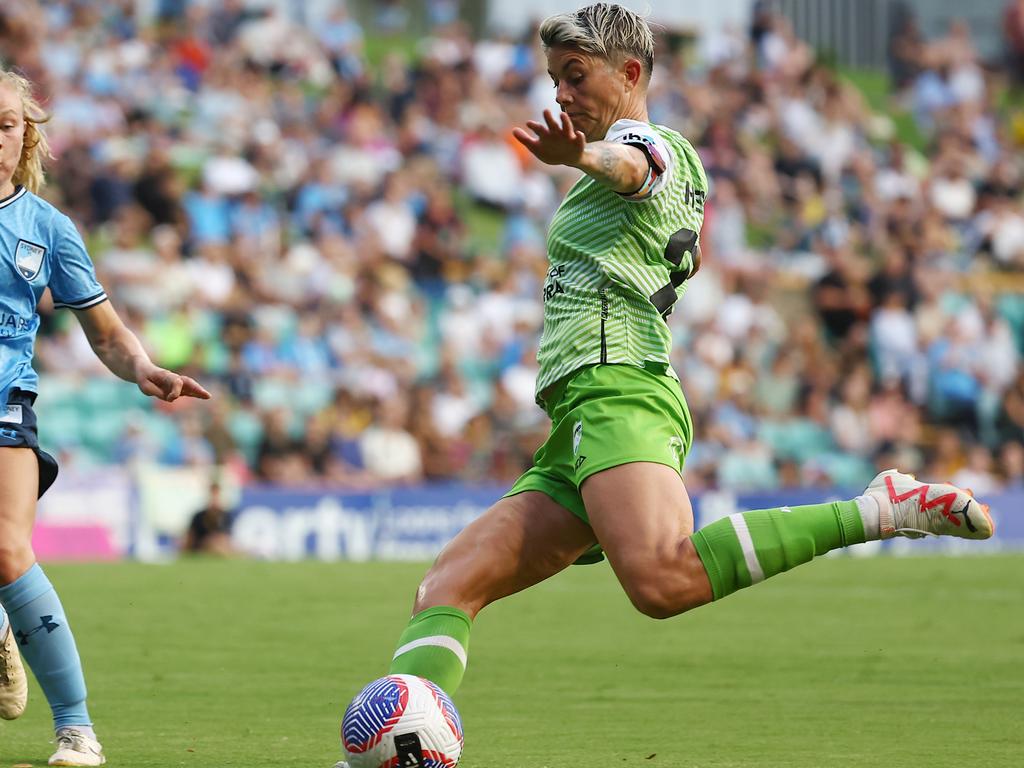 Matilda Michelle Heyman is one of the star players in the A-League Women’s competition. Picture: Jeremy Ng/Getty Images