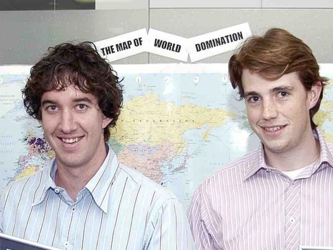 Scott Farquhar (Left) and Mike Cannon Brookes started Atlassian with $10,000 in credit card debt.