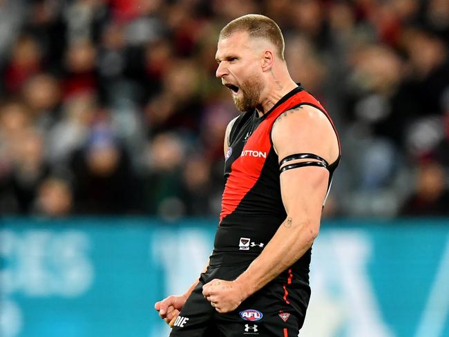 Essendon are on track to end a two-decade AFL finals drought, a chase which could bring in a big audience for the AFL. Picture: Josh Chadwick/AFL Photos/via Getty Images