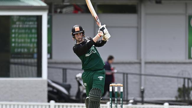 Bell Park's Sam Elliston-Buckley made 101 against Leopold. Picture: Wes Cusworth