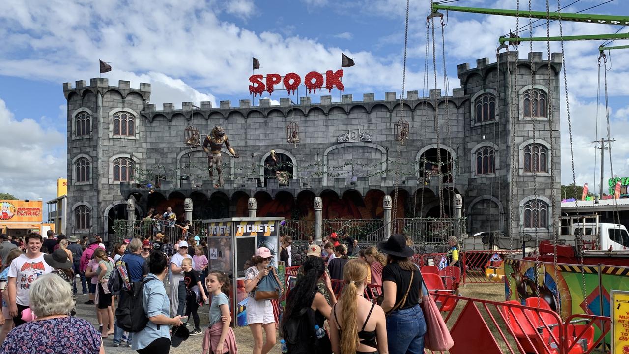The Mackay Show featured a haunted house. Picture: Duncan Evans
