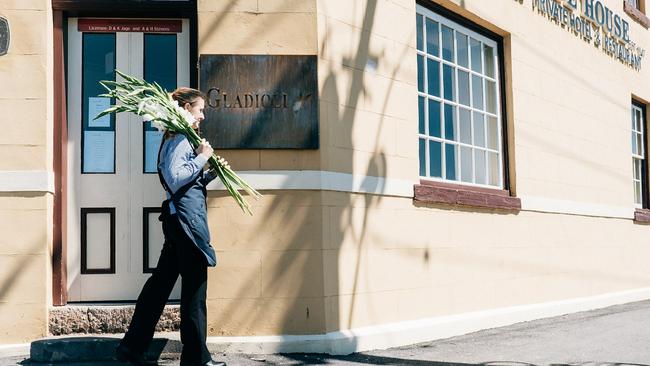 Gladioli, in the historic Seacombe House in Port Fairy.