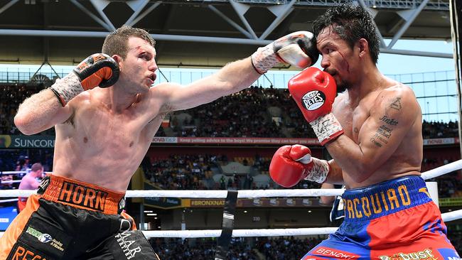 Jeff Horn takes on Manny Pacquiao at Suncorp Stadium.