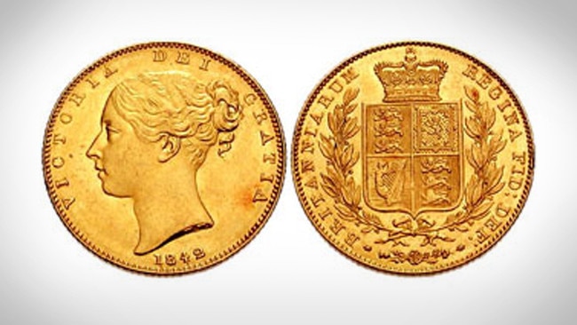 Sovereign coins similar to those stolen be Martin Wiberg.