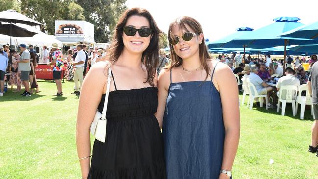 Laura and Ella Sheahan at Moama Bowling Club Echuca Cup. Picture: David Smith