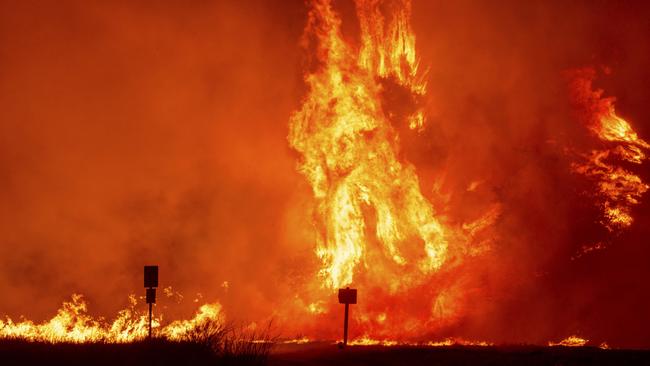 The Hughes Fire has grown to 10,176 acres. Picture: AP Photo/Ethan Swope